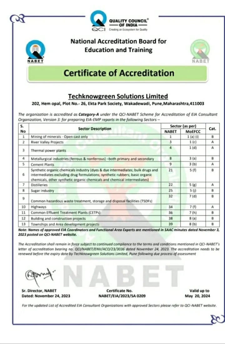 Techknowgreen NABET Accreditation